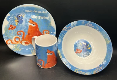 Набор керамической столовой посуды Disney Finding Dory из 3 предметов, многоцветная тарелка, чаша, кружка - Изображение 1 из 4