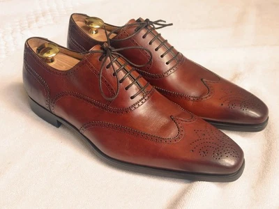 Magnanni For Saks 5th Avenue Wingtip Oxford size 10 burnished burgundy - Image 1 of 4