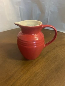 Le Creuset Red 0.7L Stoneware Jug Pitcher – Vintage Style - Picture 1 of 5