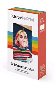 ✅️ CARTOUCHE PAPIER POLAROID HI-PRINT 2x3 originale 20x FEUILLES 2" x 3" NEUVE - Photo 1/3