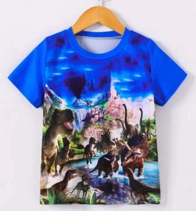 Dinosaur 3D Printed Kids Favorite T Shirt , Kids Ages 5/6 - Picture 1 of 5