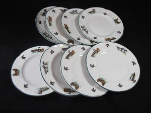 8 Johnson Bros Bread & Butter Plates Brookshire Ducks Chickens Fowl Pheasants - Picture 1 of 8