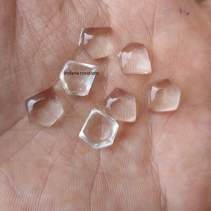Diamant Cabochon Natur Kristall Quarz 12x12mm bis 20x20mm kalibriert Edelstein - Bild 1 von 6
