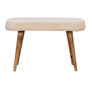 Cream Boucle Nordic Bench - Bild 1 von 9