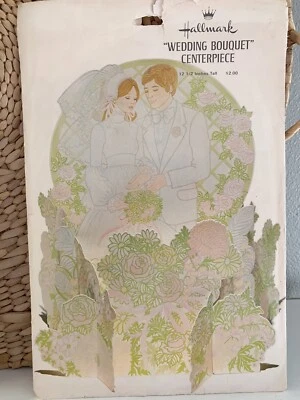Centro de mesa retro floral vintage con sello de ramo de boda decoración años 70 Nuevo de Lote Antiguo Foto 1 de 4
