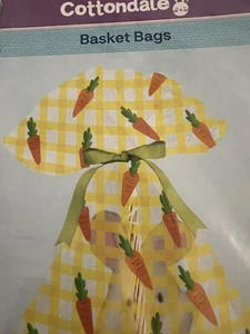 2 PIEZAS Bolsas Envolventes Cesta de Pascua Cottondale con Diseño de Zanahorias 24"" x 25"" - Imagen 1 de 2