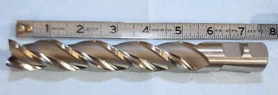 7/8" x 5" LOC, vástago de 7/8", 7-1/4" OAL 3 flauta HSS fresa de extremo, HANITA, muesca de silbato Foto 1 de 4