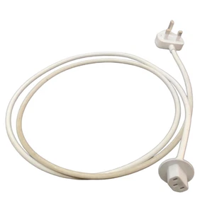 Genuine Original Apple 1.8m IEC UK Mains Cable White - used IMAC A1418 A1419 - Afbeelding 1 van 3
