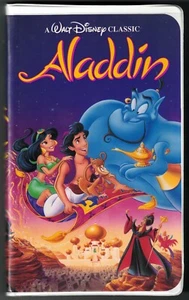 ALADDIN VINTAGE BLACK DIAMOND EDITION CLASSIC WALT DISNEY VHS TAPE ORIGINAL CASE - Picture 1 of 6
