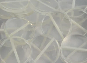 15pcs Clear Acrylic Flat Round Jewellery Making Fashion Costume Design Bead - Picture 1 of 1