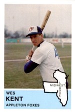 1982 Appleton Foxes Fritsch #13 Wes Kent La Mesa California CA NM Baseball Card