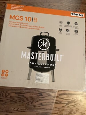 MasterBuilt Charcoal Bullet Smoker Outdoor Cooking BBQ Barbecue Camp MCS10B NEW - Image 1 of 4