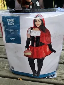 Neu kleines Rotkäppchen Halloween Kostüm Kleid Capelett Plus XXL 18-20 Erwachsene - Bild 1 von 5