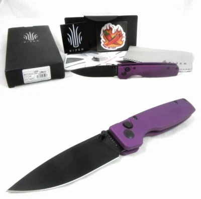 Cuchillo Plegable Kizer Original 154CM Premium Acero Púrpura Aluminio Mango V3605C4 Foto 1 de 4