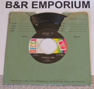 Loretta Lynn - Rated "X"/'Til the Pain Outwears Shame - (1972) - 7" Vinyl Single - Imagen 1 de 3