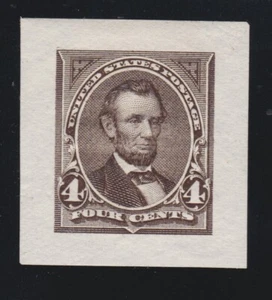 US 254P2 4c Lincoln Roosevelt Die Proof XF SCV $250 - Picture 1 of 2