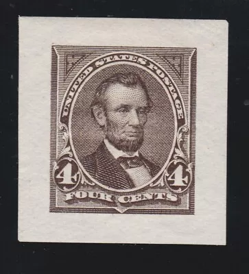 US 254P2 4c Lincoln Roosevelt Die Proof XF SCV $250 - Image 1 of 2