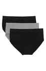 HONEYDEW 2-PACK Black &amp; Heather Grey Rib Knit Seamless High Waist Panties M 4/6