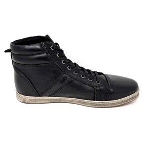 Sneakers alte Propet da uomo in pelle nera 'Kenton' con zip laterale taglia 11 xx (5e) - Foto 1 di 11