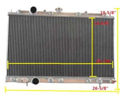 Radiador de aluminio para 1997-2002 1998 1999 2001 Mitsubishi Mirage L4 1,5 L 1,8 L AT Foto 1 de 4