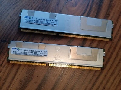 2 Samsung M393B5170EH1-CF8 4GB PC3 8500R 2RX4 Memory Module - Image 1 of 4