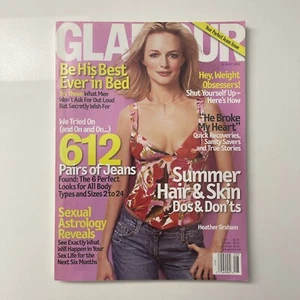 2001 AUGUST GLAMOUR MAGAZINE - HEATHER GRAHAM - FASHION SUPER MODELS - L 7889 - Foto 1 di 3