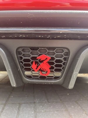 Abarth Scorpion Diffuser Grill Badge Rear : Bolt on / Various Colours Available