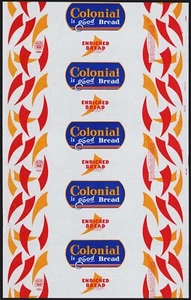 Vintage bread wrapper COLONIAL dated 1958 Rockford Illinois new old stock n-mint - Picture 1 of 2
