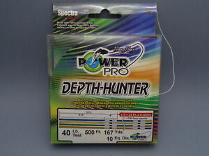 1pk Powerpro Depth Hunter 100% Spectra Fiber Braided Fishing Line 500ft 167yd