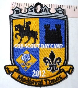 Cub Scout Day Camp Medieval Times 2012 Patch BSA - Imagen 1 de 4
