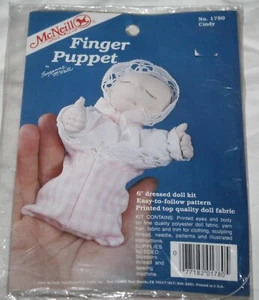 1984 McNeill Finger Puppet "Cindy" 6" Dressed Doll Kit No.1780 NIP - Picture 1 of 3