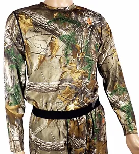 Mens Active Base Layer Top Or Bottom Hunting Real Tree Xtra Camo Long Underwear - Picture 1 of 11