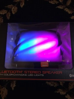 Blackweb Bluetooth Stereo Speaker With Color Changing LED Lights Brand New - Image 1 of 4