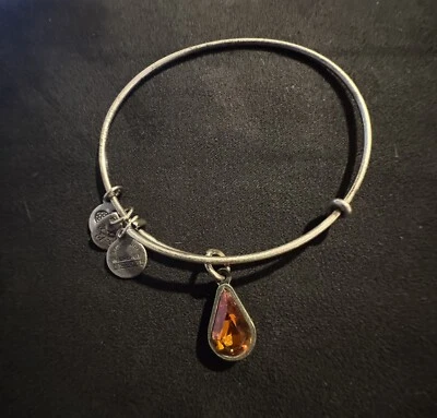 NUEVO BRAZALETE PLATA PIEDRA NACIMIENTO SWAROVSKI TOPACIO NOVIEMBRE ALEX AND ANI con caja  Foto 1 de 4