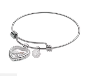 DISNEY© MICKEY AND MINNIE FLOATING CHARM BRACELET #disneybracelets #disney - Picture 1 of 5