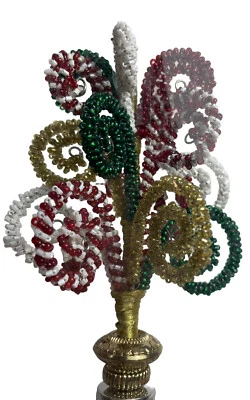 Pier 1 Cuentas Estrella de Navidad Cubierta Vacaciones Espiral Árbol Botella de Vino Tapón Dorado Foto 1 de 4