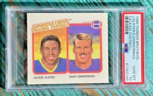 Jackie Slater / Gary Zimmerman 1989 Parker Brothers Talking Football PSA 10 Pop 2 - Bild 1 von 2