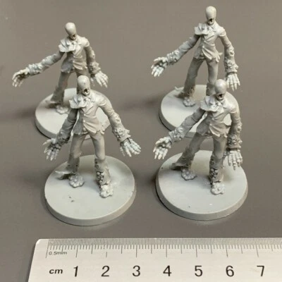 Lot 4PCS Zombies Miniatures Zombicide Board Game Role-Playing Figures DND CMON - Image 1 of 4