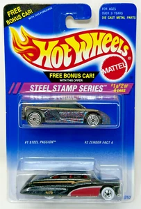 Hot Wheels 2-Pack 1994 - Steel Passion & Zender Fact 4 - Steel Stamp Series New - Picture 1 of 6