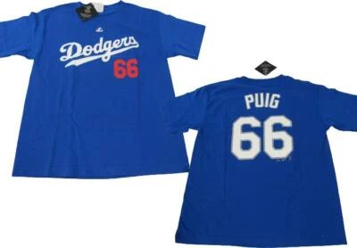 Nueva Camisa Azul Majestuosa Yasiel Puig #66 Los Angeles Dodgers JUVENTUD Talla L Grande Foto 1 de 4