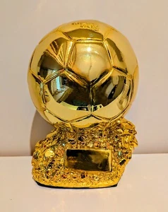 25cm Replica Ballon d‘or Soccer Trophy Football Fans Resin Gold Birthday Gift - Picture 1 of 3