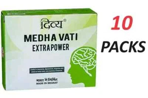 10 X Medha Vati Extra Power 1200 Tabs 100% HERBAL FREE SHIPPING 2029 Expiry - Picture 1 of 5