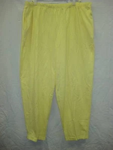 New Women's Hanes Just My Size Casual Cotton Blend Pants Size 2X Yellow