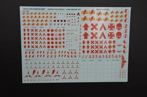 Warhammer 40k White Scars Transfer Sheet Decals NEU - Bild 1 von 1