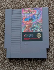 NITENDO NES 5 VITI CARTUCCIA GIOCO ORIGINALE WIZARDS & WARRIORS non testata