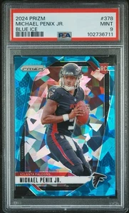2024 Panini Prizm #378 Michael Penix Jr. BLUE ICE /99 PSA 9 MINT Falcons ROOKIE - Picture 1 of 2