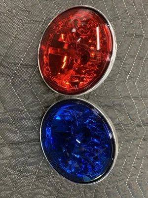Lámparas de paso Harley Davidson Police rojas y azules Foto 1 de 4