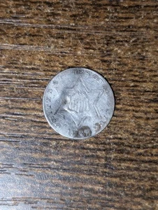 1857 Three Cent Silver Trime 3 Cent US Coin - Picture 1 of 2