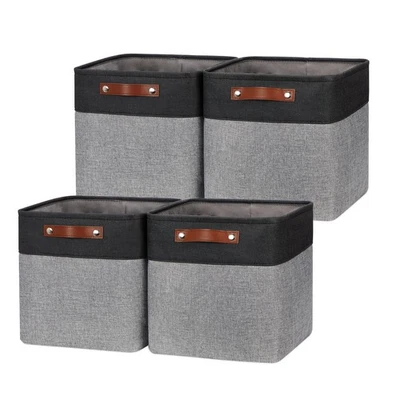 Cubo de tela cestas de almacenamiento contenedores cestas de cubo 11x11, juego de 4, almacenamiento plegable... Foto 1 de 4