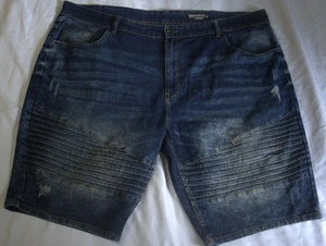 Southpole Stretch Denim Moto Ribbed Shorts Mislabeled Actual Size 50 12" Inseam - Picture 1 of 9